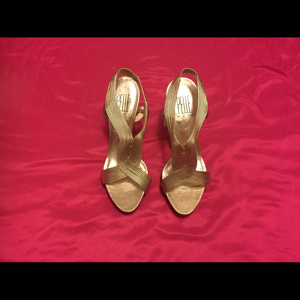 Gold Pelle Moda sandal heels